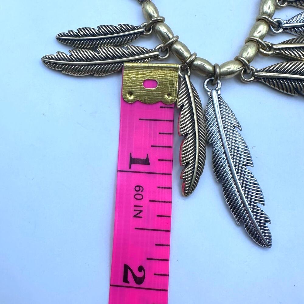 Lucky Brand Feather Necklace NWT Boho Casual Jewelry Bohemian Festival wear - Picture 4 of 8